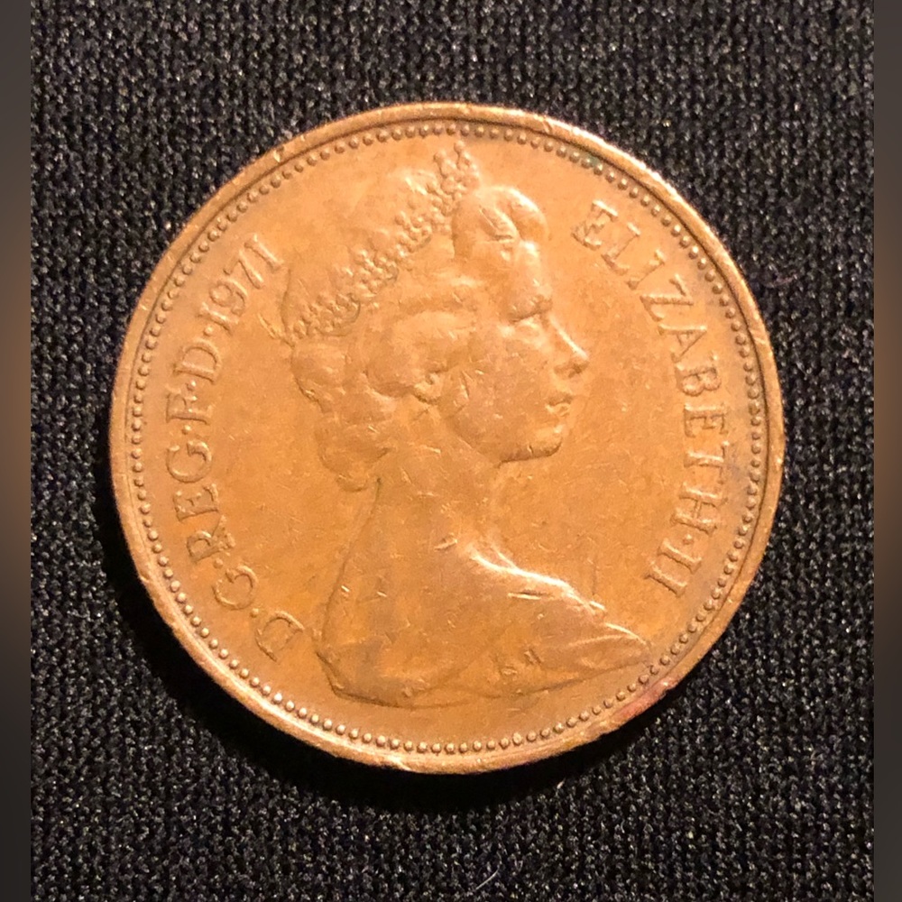 Rare  Coin. 1971 Great Britain 2 New Pence Elizabeth II